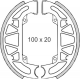 Brenta, brzdové čelisti, GILERA 50 PIAGGIO NRG/NTT/QUARTZ/TPH/ZIP (100x20mm)