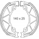 Brenta, brzdové čelisti, Derbi25/50/125/150 PIAGGIO50/125/180 VESPA 50/125 (140x25mm)