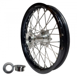 REX WHEELS, kompletní zadní kolo, 19“  19-2,15, černý ráfek/stříbrný náboj 25MM/stříbrné špice, Yamaha YZ/YZF 250/450 '09-