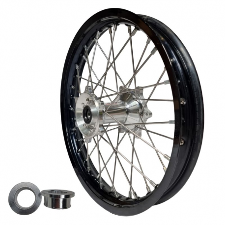 REX WHEELS, kompletní zadní kolo, 19“  19-2,15, černý ráfek/stříbrný náboj 25MM/stříbrné špice, Yamaha YZ/YZF 250/450 '09-