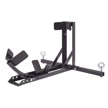 Biketec, univerzální transportní držák motocyklů, s kolíbkou pro přední kolo, černá barva