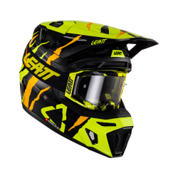 Leatt (kolekce 2023), MX přilba 8.5 CITRUS V23 (+ MX brýle VELOCITY 5.5 ZDARMA) HELMET KIT TIGER, barva černá/žlutá fluo/oranžov