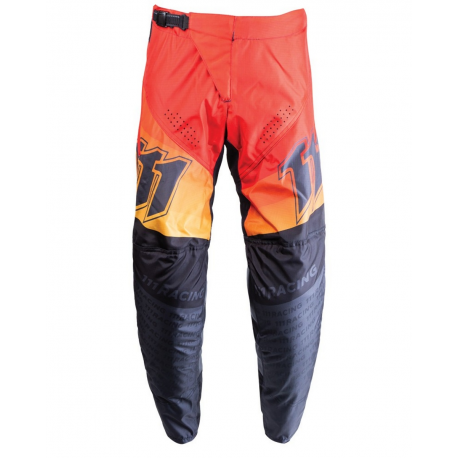 111 Racing, kalhoty Moto 111.3 - SPECTRAL, barva černá/červená/oranžová, velikost 36