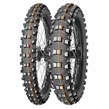 Mitas, pneu 60/100-12 Terra Force MX-SM Soft/Medium 36J TT, přední, (červený/žlutý pruh) DOT 2022