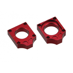 Accel, napínáky zadní osy, Honda CR '98-'07, CRF 250 '04-'09, CRF 450 '02-'08 červená barva