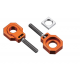 Accel, napínáky zadní osy, KTM SX/SXF/EXC 125-530 '08-'12, EXC/EXCF '08-'19 (ŚR 20mm) oranžová barva (KPL.-2ks)