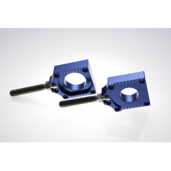 Accel, napínáky zadní osy, Husqvarna TC/TE '04-'14, modrá barva (KPL.-2ks)