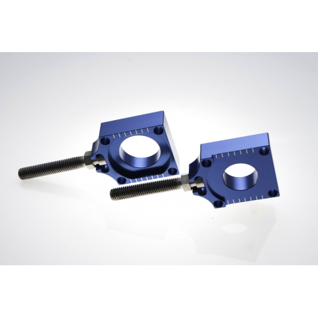 Accel, napínáky zadní osy, Husqvarna TC/TE '04-'14, modrá barva (KPL.-2ks)