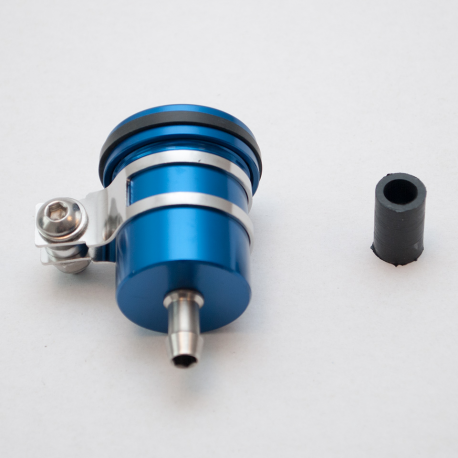 Accel, nádobka brzdové kapaliny, zadní, ALU, modrá barva