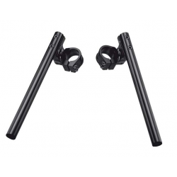 Accel, dvoudílná řidítka Clip-On, s regulací, průměr objímky 33mm, černá barva