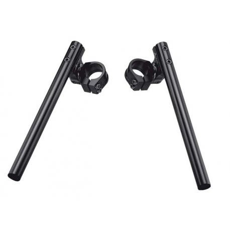 Accel, dvoudílná řidítka Clip-On, s regulací, průměr objímky 33mm, černá barva