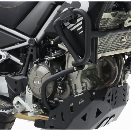Crosspro, hliníkové padací rámy motoru a chladiče, Aprilia TUAREG 660 '23-, barva černá MAT