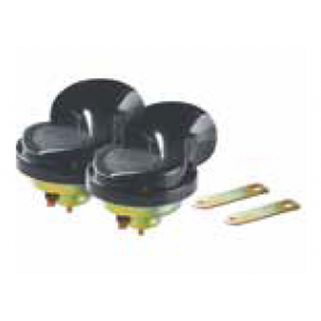 Gauss, houkačka (klakson) univerzální (vysoký a nízký tón) černá barva (průměr 90 mm)