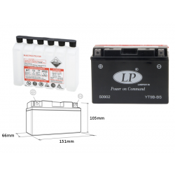 Landport, akumulátor YT9B-BS 12V 8AH 150X70X105, bezúdržbový (6) UE2019/1148