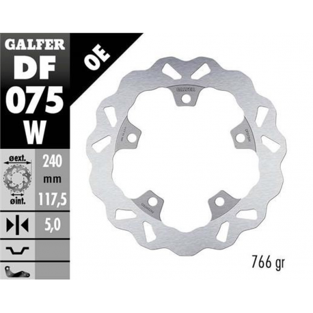 Galfer, zadní brzdový kotouč, Honda CTX 750N (ABS) '13- NC 700S/X (ABS) '12-'14 NC 750S/X (ABS) '14- BMW G 310R/GS '16- (WAVE FI