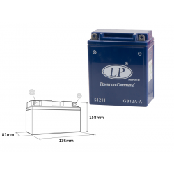 Landport, gelový akumulátor GB12A-A 12V 12AH 134X80X161 bezúdržvobý - nalitý (4)