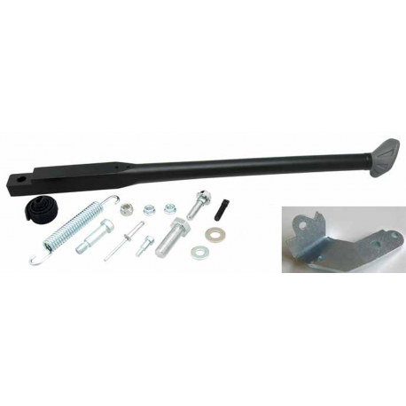 Buzzetti, boční stojan, Honda CRF 250F '04-'17 CRF 450F '04-'17, černá barva (duralová,)