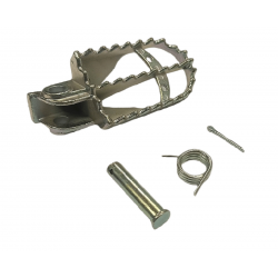 Buzzetti, pravá stupačka, KTM LC/EXC/SX/SMR (nerez, s montážní sadou)