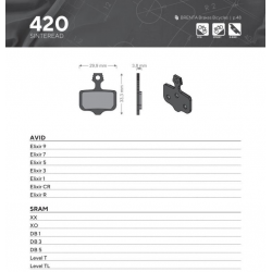 Brenta, cyklo brzdové desky, Sinter, určeno pro: Avid ELIXIR 9 / 7 / 5 / 3 / 1