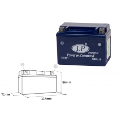 Landport, gelový akumulátor GB4L-B 12V 4AH 120X71X91