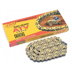 Regina, řetěz 520QUAD (98 článků) ATV do 500 ccm, zlatý (135QUAD/1009)