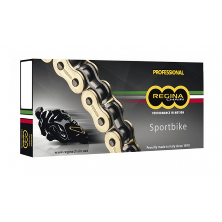 Regina, řetěz 530ZRP2 (124 článků) Z-Ring Maximoto do 1400ccm, zlatý (136ZRP2/1022)