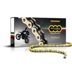 Regina, řetěz 525ZRE (112 článků) Z-Ring Enduro do 750 ccm, zlatý (spojka+nýt. spojka) (137ZRE/012)
