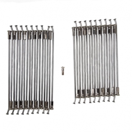 Haan Wheels, zesílené špice s nyplemi (sada) Yamaha TENERE 700, zadní, 18 X 2,15 / 18 X 2,50, barva stříbrná