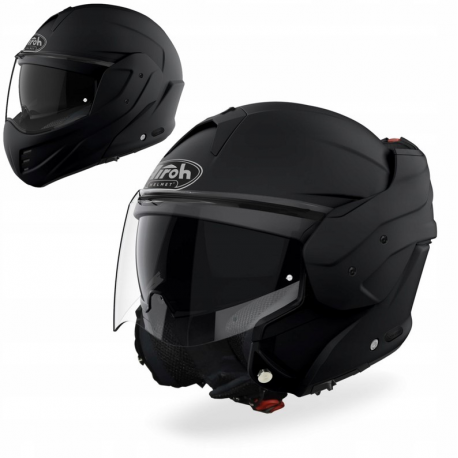 Airoh, vyklápěcí přílba (Flip-Up) Mathisse 3, černá matná barva, velikost S (čelist překlápěcí dozadu)