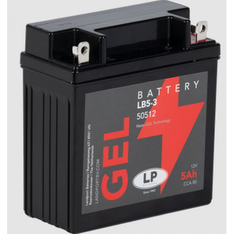Landport, gelový akumulátor GB5-3 (MG LB5-3) 12V 5AH 119X60X128mm  - nahrazuje GB5LB L (MG LB5L-B)