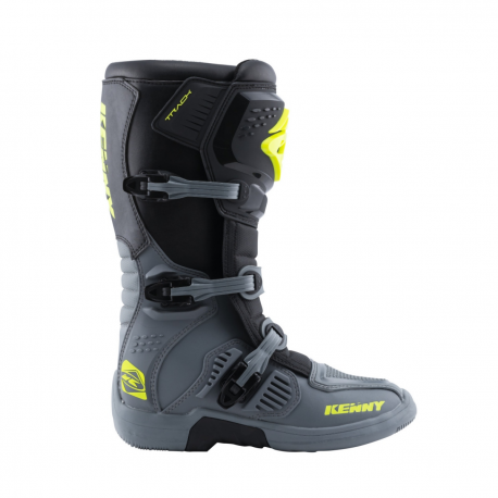 Kenny Racing, boty MX/Enduro, Track Grey/Neon Yellow, barva šedá/žlutá fluo, velikost 47