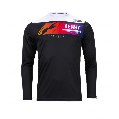 Kenny Racing, cyklo dres Elite, Black, barva černá/bílá/modrá, velikost L