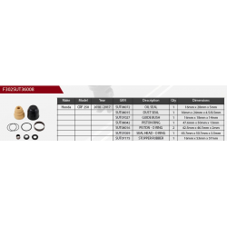 Showa, opravná sada zadního tlumiče, Honda CRF 250 '10-'17 (SERVICE KIT)