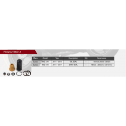 Showa, opravná sada zadního tlumiče, Suzuki RMZ 250 '11-'15, RMZ 450 '11-'17 (SERVICE KIT)