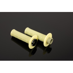 Renthal, gripy MX R-Worksl Lock-On ARAMID (TAPERED), krémová barva