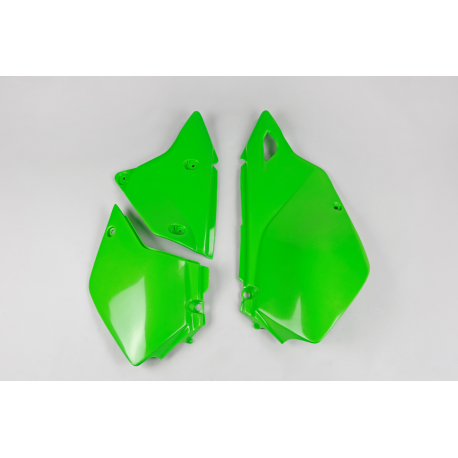 UFO, podsedlové tabulky, Kawasaki KLX 400R '03-'25 ( KOMPLET ), zelená barva