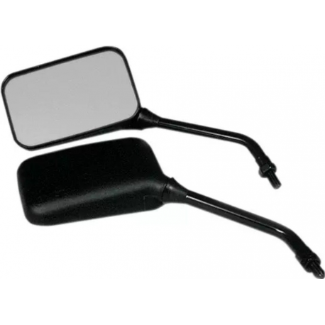 EMGO 2025/02 LUSTERKO YAMAHA PRAWE / LEWE (PARA 2 SZT.) (GWINT M10) (DŁUGIE RAMIE) KOLOR CZARNY (HOMOLOGACJA)