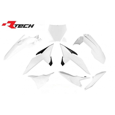 RACETECH (RTECH) KOMPLET PLASTIKÓW KTM SX 85 '25 KOLOR BIAŁY / CZARNY