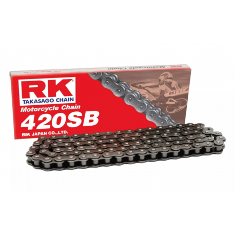 RK ŁAŃCUCH NAPĘDOWY 420SB-126 ZAPINKA (CL) W ZESTAWIE KOLOR STANDARD (POJEMNOŚĆ: DO 125 CCM) (18,5 KN)