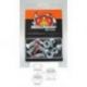 Moto-Master, šrouby rozety M8X30mm (6ks.) FUJILOK U-NUT (IMBUS) Honda/Yamaha/Suzuki/Kawasaki