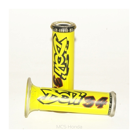 Harri's, gripy 01684/F-AD (120 mm/22 mm) s otvorem, žlutá barva