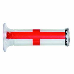 Harri's, gripy 01684-SG (120 mm/22 mm) bez otvoru, barva bílá/červená