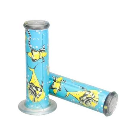 Harri's, gripy 01684-SN (120 mm/22 mm) bez otvoru, modrá barva