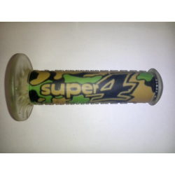 Harri's, gripy 01691/L-MI SUPER 4 CAMUFLAGE (130 mm/22 mm) bez otvoru, barva zelená/bronzová