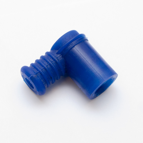 DZE, fajfka na svíčku, gumová, krátká, vodotěsná, modrá barva