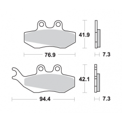 SBS, brzdové desky KH194 Street Ceramic, černá barva, určeno pro Yamaha DT50 PIAGGIO VESPA 125 Aprilia RX 90 120HF