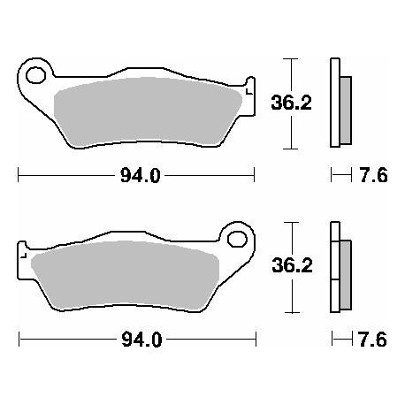 SBS, brzdové desky KH181 Ceramic, černá barva