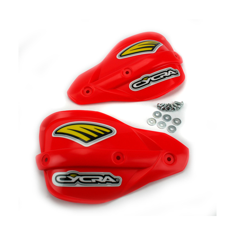 Cycra, náhradní plasty pro kryty páček Probend Enduro, červená barva (šrouby v sadě)