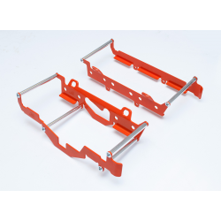 CrossPro, výztuhy chladičů duralové, model LIGHT (pro motocykly s ventilátorem) KTM EXC '17-'18, EXCF '17-'19, Husqvarna TE/FE '