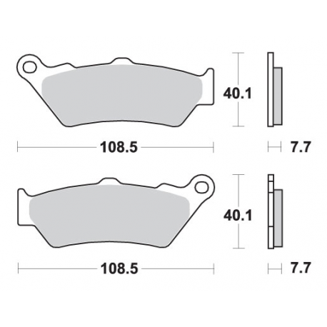 SBS, brzdové desky KH209 / KH209/2 Street Ceramic, černá barva
